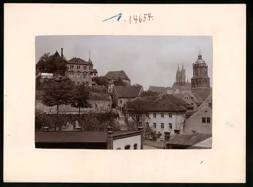 Fotografie Brück & Sohn Meissen, Ansicht Meissen i. Sa., Teilansicht im Ort mit Landwirtschaftsschule und Dom