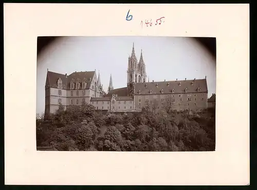 Fotografie Brück & Sohn Meissen, Ansicht Meissen i. sa., Blick auf die Albrechtsburg und den Dom vom Schottenberg aus