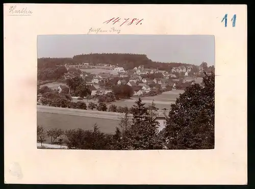 Fotografie Brück & Sohn Meissen, Ansicht Bad Hartha, Gesamtansicht der Ortschaft