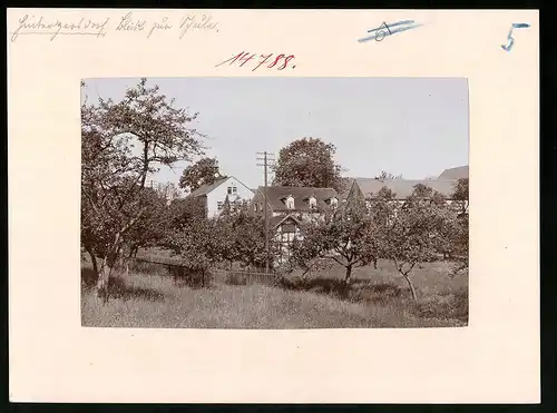 Fotografie Brück & Sohn Meissen, Ansicht Hintergersdorf, Teilansicht im Ort mit der Schule