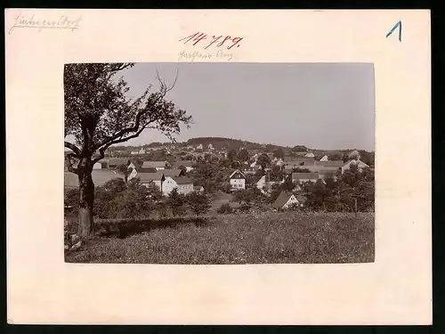 Fotografie Brück & Sohn Meissen, Ansicht Hintergersdorf, Gesamtansicht des Ortes mit Harthaberg
