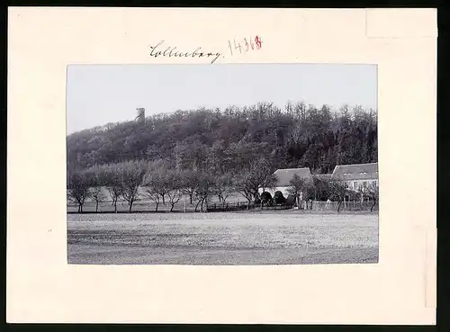 Fotografie Brück & Sohn Meissen, Ansicht Oschatz, Blick auf den Collmberg mit Gutshof