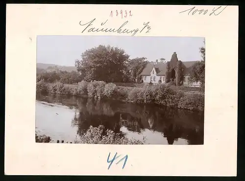 Fotografie Brück & Sohn Meissen, Ansicht Naumburg a. d. Saale, Saalepartie an der Henne