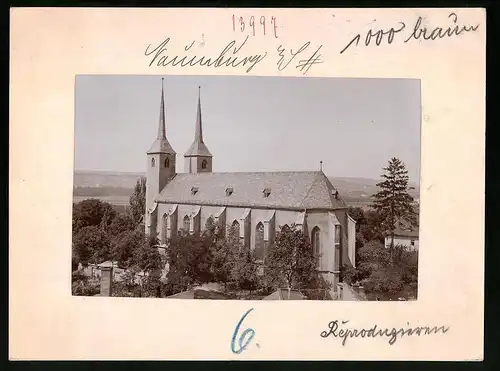 Fotografie Brück & Sohn Meissen, Ansicht Naumburg a. d. Saale, Blick von hinten auf die Moritzkirche