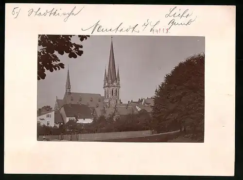 Fotografie Brück & Sohn Meissen, Ansicht Neustadt i. Sa., Blick auf die Stadtkirche