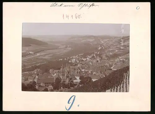 Fotografie Brück & Sohn Meissen, Ansicht Freyburg a. d. U., Blick auf die Stadt vom Schlüfter aus gesehen