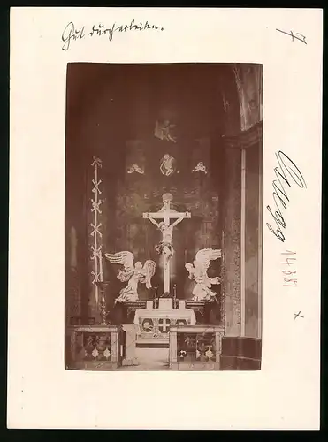 Fotografie Brück & Sohn Meissen, Ansicht Ossegg, Blick auf die Totenkapelle in der Stiftskirche