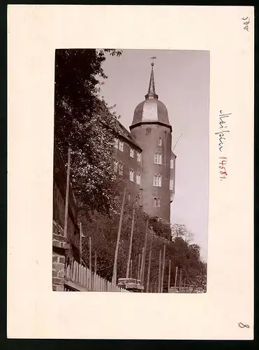Fotografie Brück & Sohn Meissen, Ansicht Meissen i. Sa., Blick auf den Bischofsturm und das Amtsgericht