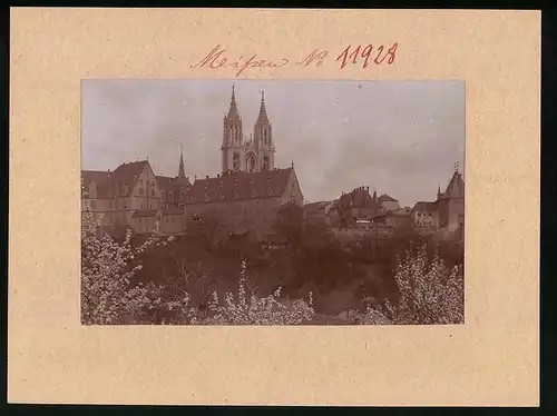 Fotografie Brück & Sohn Meissen, Ansicht Meissen i. Sa., Blick auf die Albrechtsburg und Dom vom Schottenberg