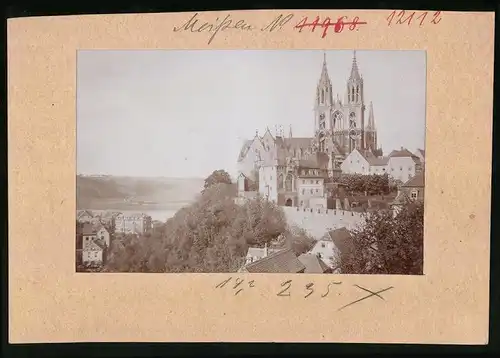 Fotografie Brück & Sohn Meissen, Ansicht Meissen i. Sa., Blick vom Schottenberg auf die Albrechtsburg und den Dom