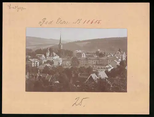 Fotografie Brück & Sohn Meissen, Ansicht Bad Elster, Blick über den Ort zur Kirche
