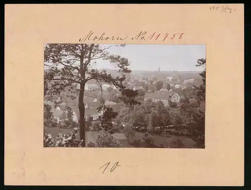 Fotografie Brück & Sohn Meissen, Ansicht Mohorn, Panorama der Ortschaft mit Fachwerkhäusern