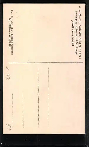 Künstler-AK Mozart in seinem letzten Lebensjahre