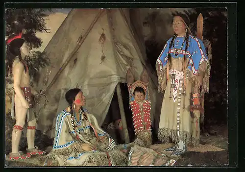 AK Radebeul, Karl-May-Museum, Prärie-Indianer um 1890