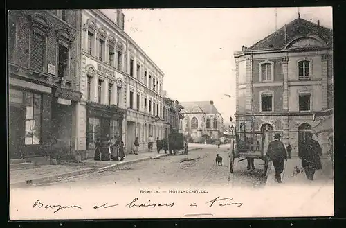 AK Romilly-sur-Seine, Hôtel-de-Ville