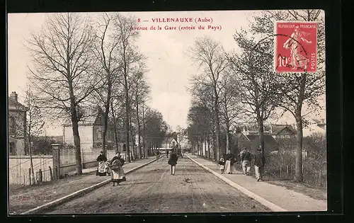 AK Villenauxe, Avenue de la Gare