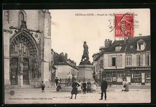 AK Arcis-sur-Aube, Portail de l`Eglise