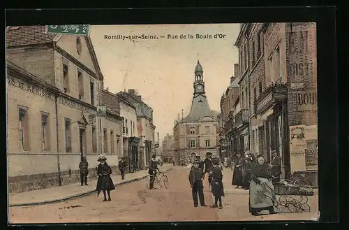 AK Romilly-sur-Seine, Rue de la Boule d'Or