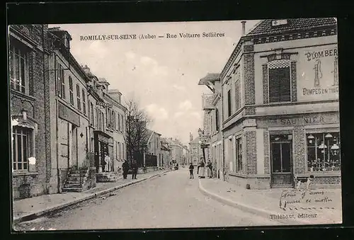 AK Romilly-Sur-Seine, Rue Voltaire Sellieres