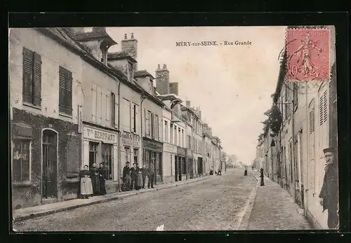 AK Méry-sur-Seine, Rue Grande