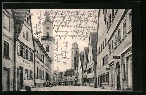 AK Dinkelsbühl, Nördlingerstrasse mit Türmen