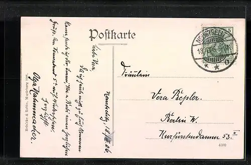 AK Neustrelitz, Schlossstrasse und Erbgrossherzogl. Palais