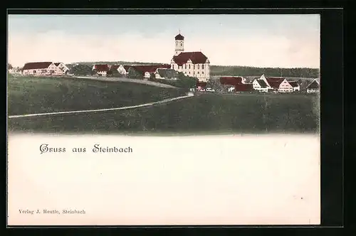 AK Steinbach, Ortsansicht mit Kirche