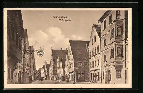 AK Memmingen, Kalchstrasse mit Bäckerei