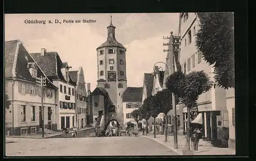 AK Günzburg a. D., Partie am Stadttor