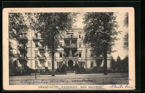 AK Bad Nauheim, Grand Hotel Kaiserhof
