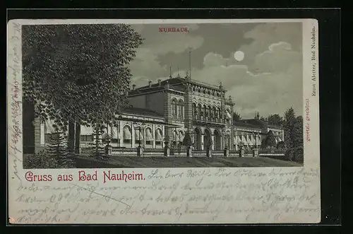 Mondschein-AK Bad Nauheim, Kurhaus