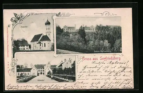 AK Seyfriedsberg, Vesperbild, Schlosshof, Schloss