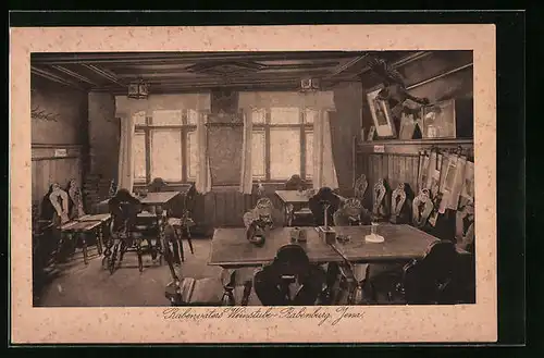 AK Jena, Rabenvaters Weinstube Rabenburg (Innenansicht)