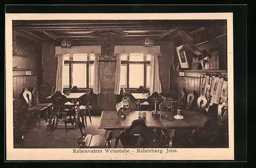 AK Jena, Rabenvaters Weinstube Rabenburg (Innenansicht)