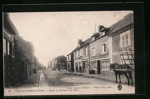 AK Crévecoeur-En-Auge, Route de St-Pierre-sur-Dives