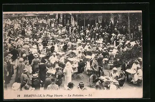 AK Deauville, Plage Fleurie - La Potiniere