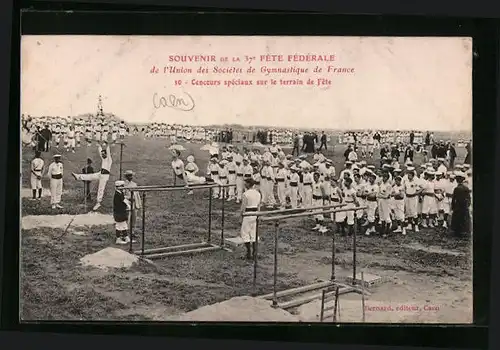 AK Caen, Fete Federale de Gymnastique 1911 - Concours speciaux sur le terrain de Fete