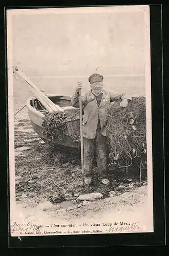 AK Lion-sur-Mer, Un vieux Loup de Mer