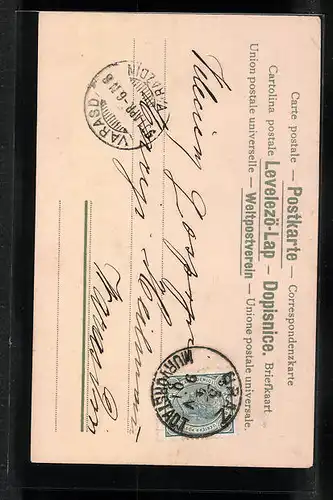 Lithographie Osterei mit Narzissen zu Ostern