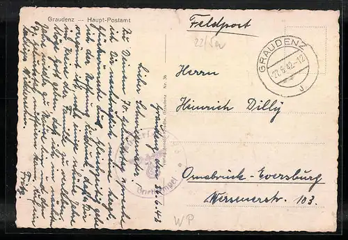 AK Graudenz, Hauptpostamt