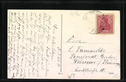 AK Elbing, Passanten in der Friedrichstrasse