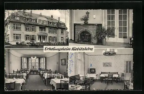 AK Kiebitzhörn, Erholungsheim, Kamin, Speisesaal