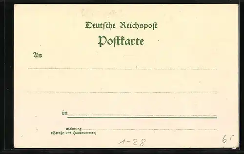 AK Fürst Bismarck beim Vortrag mit Krone