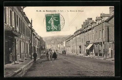 AK Notre-Dame-de-Bondeville, La Route de Dieppe