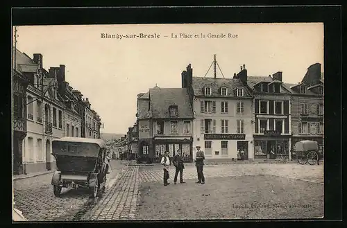 AK Blangy-sur-Bresle, La Place et la Grande Rue