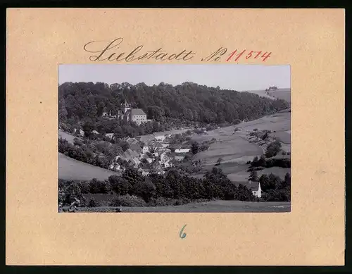 Fotografie Brück & Sohn Meissen, Ansicht Liebstadt i. Sa., Ortsansicht mit Schloss Kuckuckstein