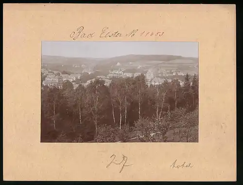 Fotografie Brück & Sohn Meissen, Ansicht Bad Elster, Blick auf den Ort vom Wald aus gesehen