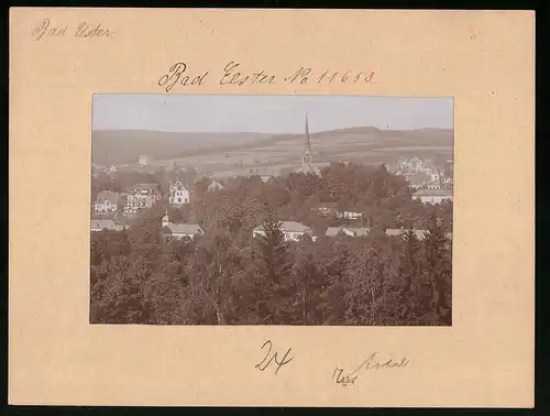 Fotografie Brück & Sohn Meissen, Ansicht Bad Elster, Ortsansicht mit Kapelle und Kirche