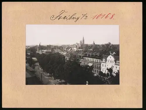 Fotografie Brück & Sohn Meissen, Ansicht Freiberg i. Sa., Strassenpartie von der Jakobikirche aus gesehen