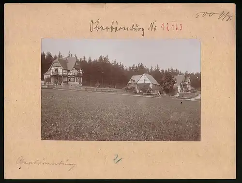 Fotografie Brück & Sohn Meissen, Ansicht Oberbärenburg i. Erzg., Partie im Villenviertel
